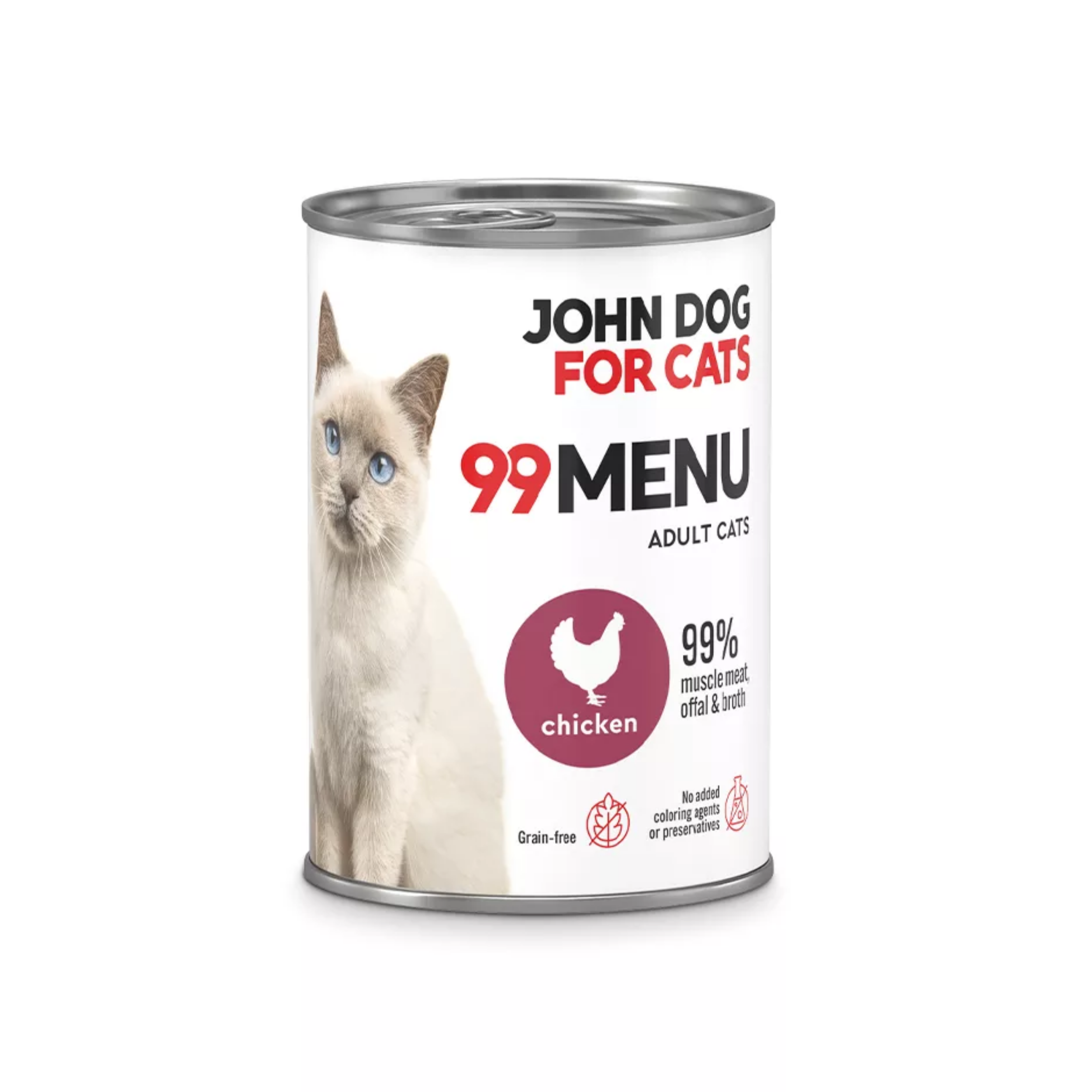 John Dog for Cats - Karma mokra 99 Menu - Królik dla kociąt 200 g Karma_mokra_dla_kociat_Krolik_99_MENU_John_Dog_for_Cats_200g