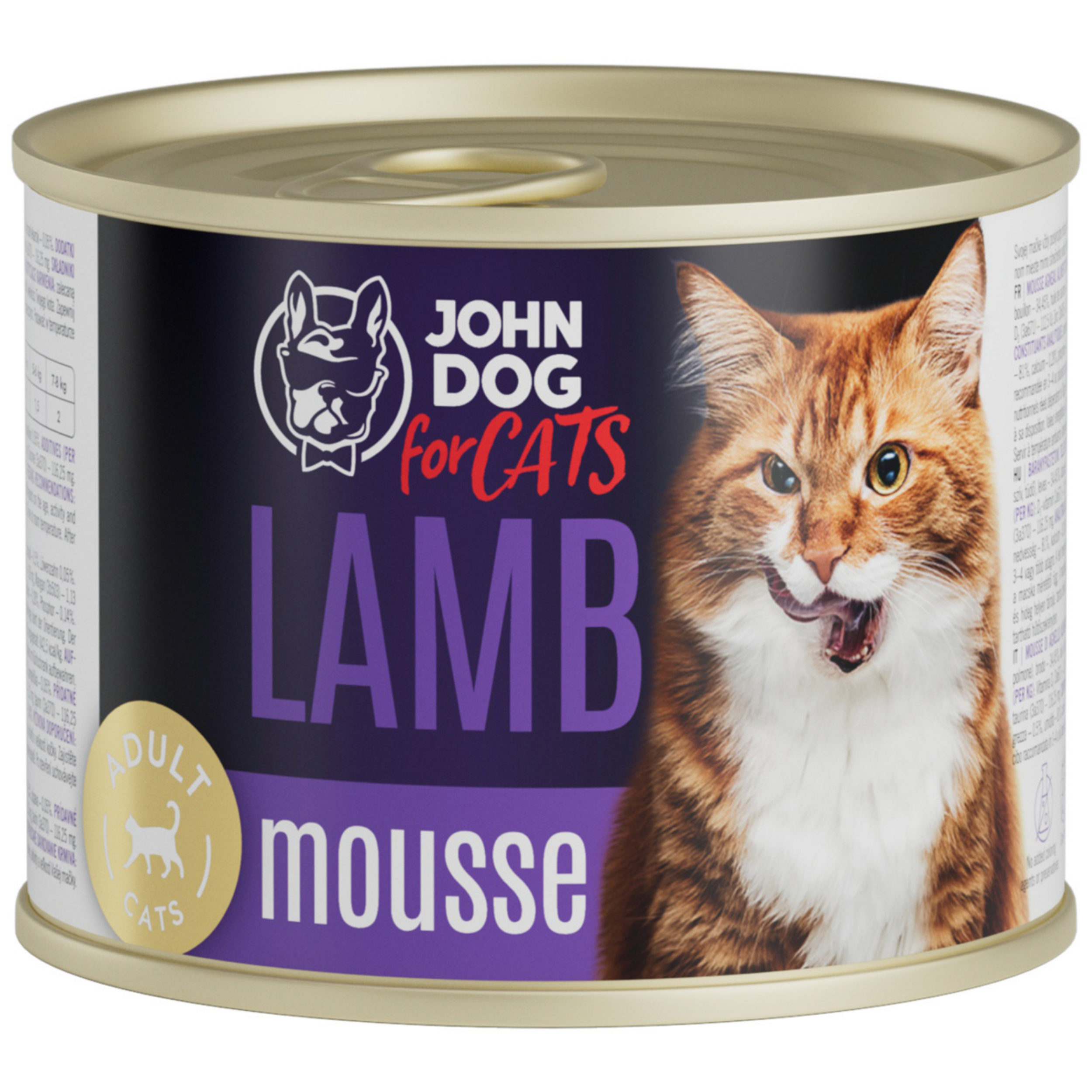 John Dog for Cats - Karma mokra Mousse -Jagnięcina dla dorosłych kotów 200g JD_CAT_mousse_lamb_adult_mus_jagniecina_dorosle_200g