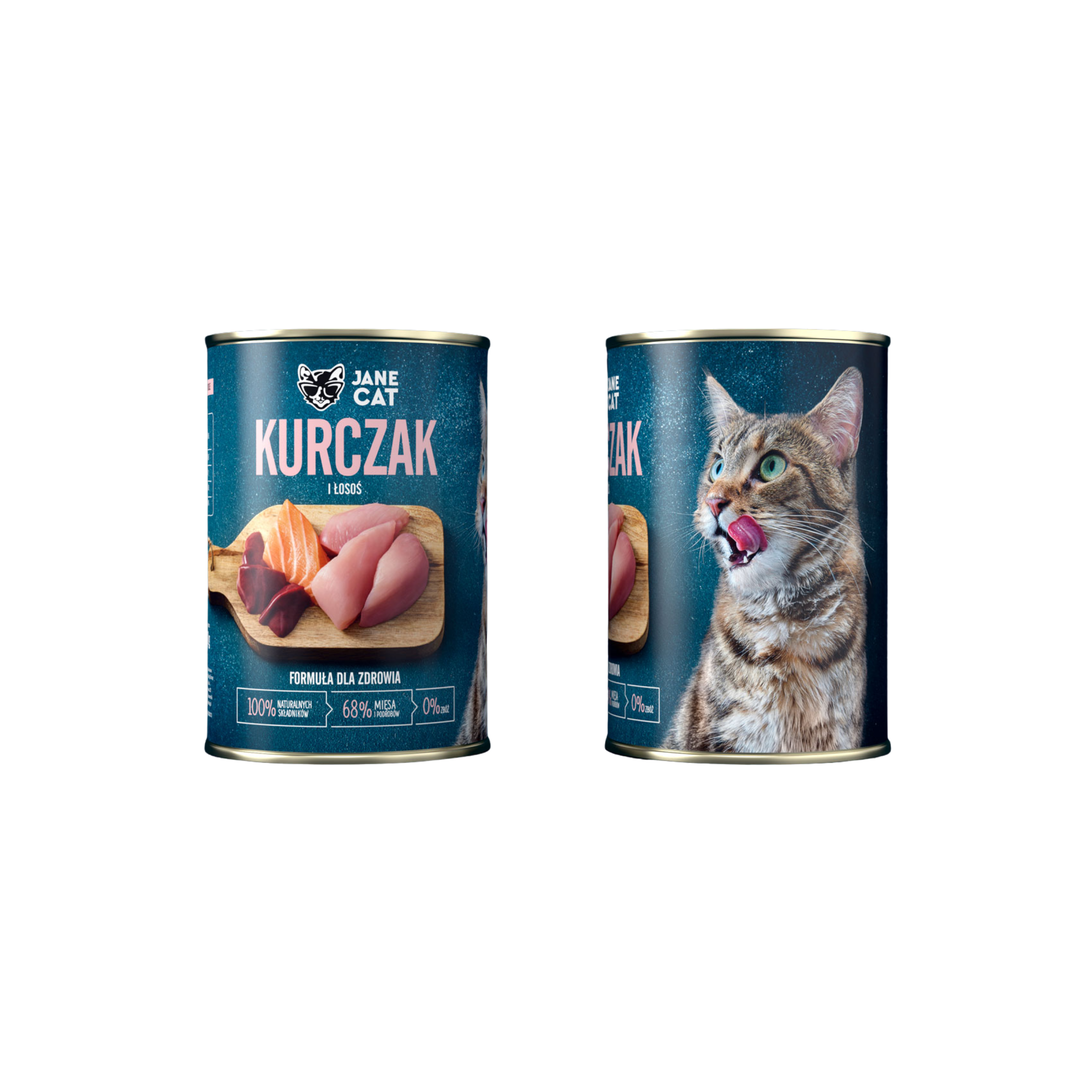 John Dog -Karma premium- Jane Cat Kurczak i łosoś dla dorosłych kotów 400g Jane_Cat_-_kurczak_i_losos_400_g_