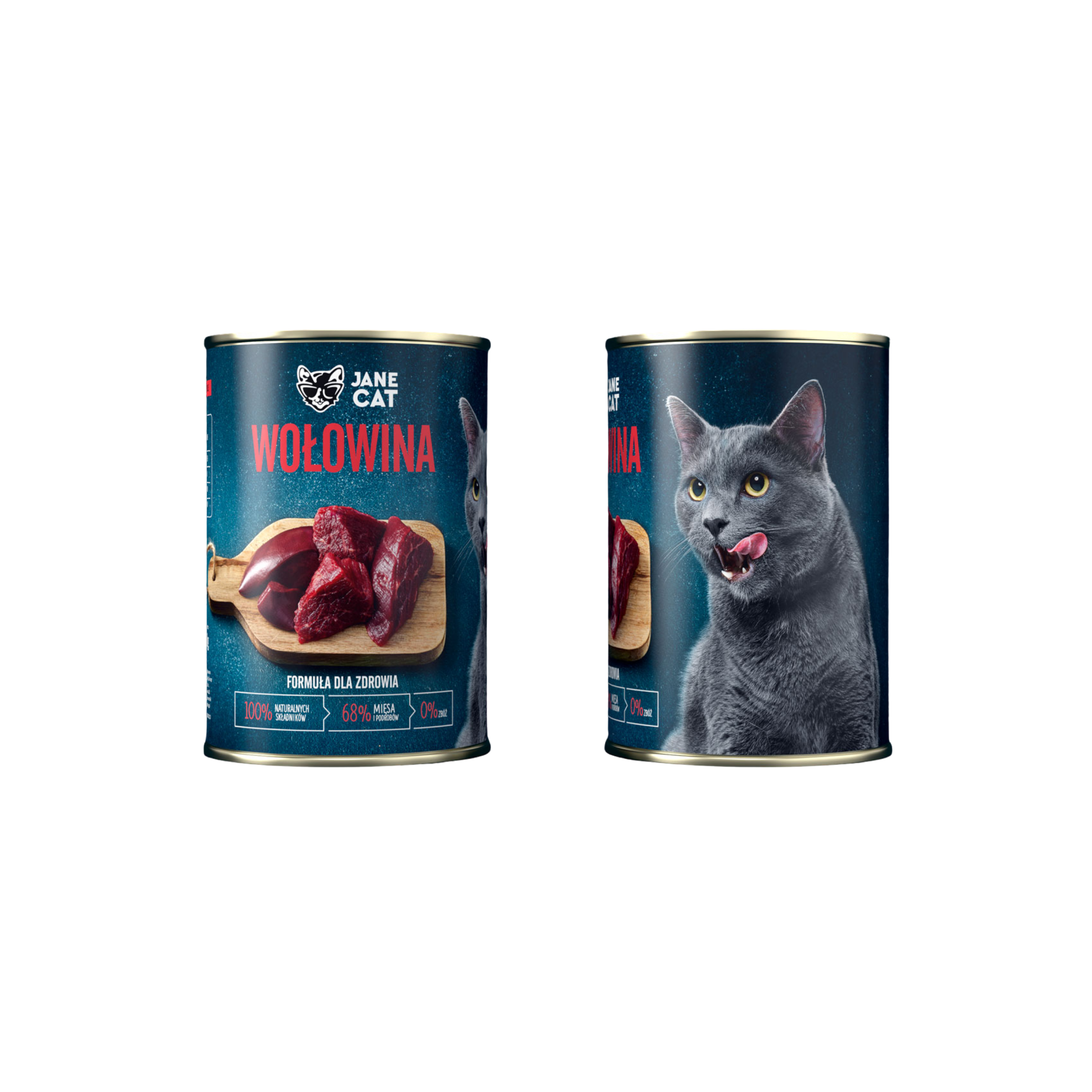 John Dog -Karma premium- Jane Cat Wołowina dla dorosłych kotów 400g Jane_Cat_-_Wolowina_400_g_