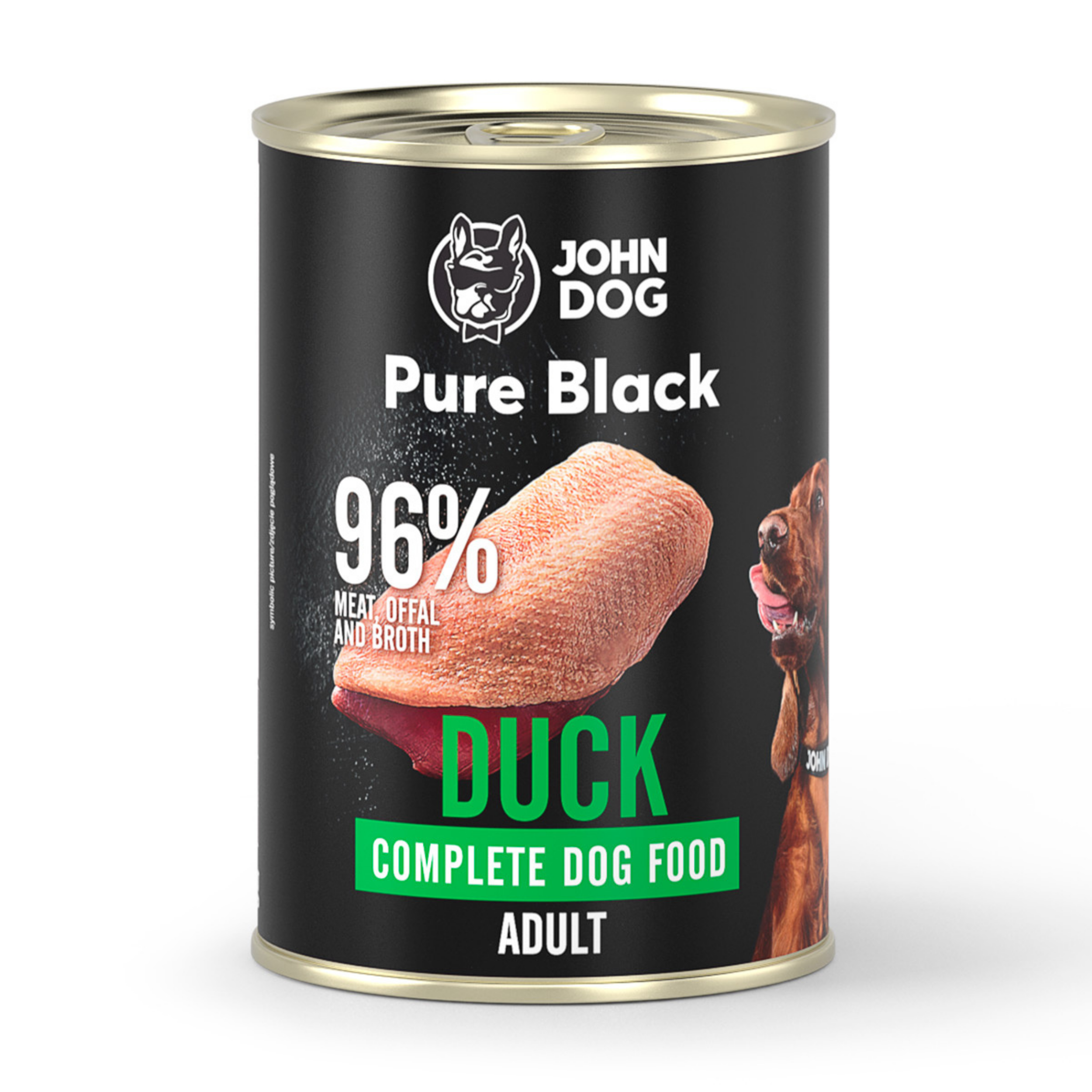 John Dog - Karma mokra  - Pure Black Kaczka dla dorosłych psów 400g JD_PURE_BLACK_ADULT_kaczka_400g