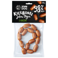 John Dog - Przysmaki dla psów - Kiełbaski z kaczki 100 g