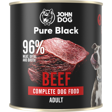 John Dog - Karma mokra - Pure Black Wołowina dla dorosłych psów 800g