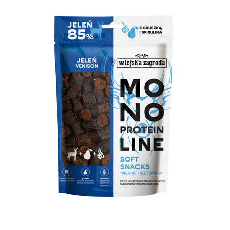 Wiejska Zagroda - Przysmaki monoproteinowe miękkie z jelenia dla dorosłych psów 115 g