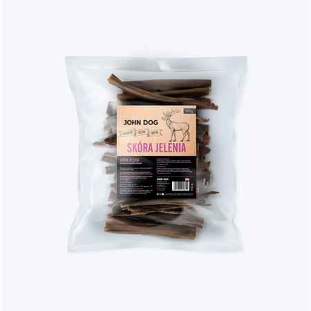 John Dog - Skóra z jelenia dla psa 500 g
