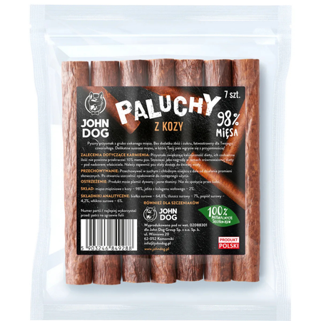 John Dog - Przysmaki dla psów - Paluchy z kozy 7 szt./op.