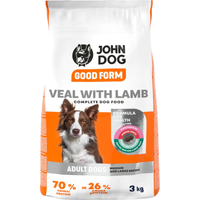 John Dog - Karma sucha Good Form Cielęcina z jagnięciną dla dorosłych psów 3 kg
