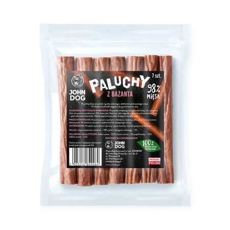 John Dog - Przysmaki dla psów - Paluchy z bażanta 7 szt./op.