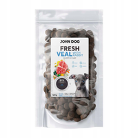 John Dog - Karma sucha Fresh Cielęcina z królikiem dla szczeniąt chrupki S 120 g