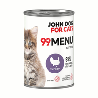 John Dog for Cats - Karma mokra 99 Menu - Indyk dla kociąt 400 g