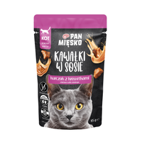 Pan Mięsko – Kawałki w sosie – Kurczak z krewetkami dla dorosłych kotów 85 g