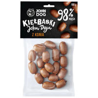 John Dog - Przysmaki dla psów - Kiełbaski z konia 100 g