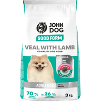 John Dog - Karma sucha Good Form Cielęcina z jagnięciną dla dorosłych psów 3 kg