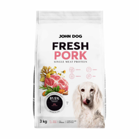 John Dog - Karma sucha Fresh Wieprzowina dla dorosłych psów chrupki L 3 kg
