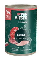 Pan Mięsko z ziołami – Pasztet z królikiem dla dorosłych psów 400 g