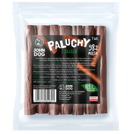 John Dog - Przysmaki dla psów - Paluchy z zająca 7 szt./op.