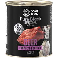 John Dog -Karma mokra- Pure Black Specjal Edition Jeleń dla psów 800g