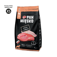 Pan Mięsko - Cielęcina z indykiem dla dorosłych psów chrupki XS 9 kg 