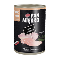 Pan Mięsko - Indyk z królikiem  dla dorosłych kotów 400 g