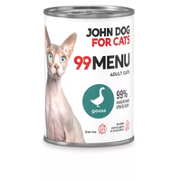 John Dog for Cats - Karma mokra 99 Menu - Gęś dla dorosłych kotów 400 g