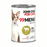 John Dog for Cats - Karma mokra 99 Menu-Cielęcina dla dorosłych kotów 400 g