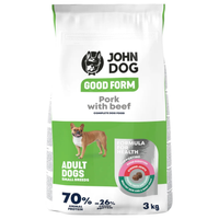 John Dog - Karma sucha Good Form Wieprzowina z wołowiną dla dorosłych psów 3 kg 
