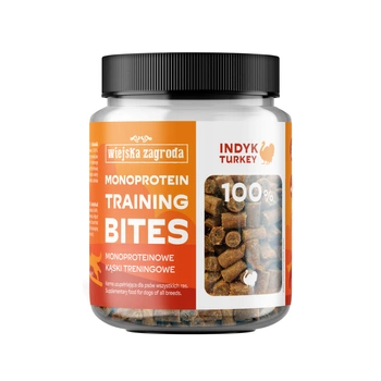 Wiejska Zagroda - Przysmaki monoproteinowe - Kąski treningowe z indyka dla dorosłych psów 150 g