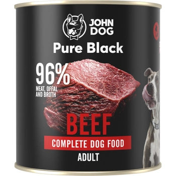 John Dog - Karma mokra  - Pure Black Wołowina dla dorosłych psów 800g
