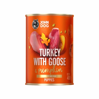 John Dog - Karma mokra - Pumpkin Line Indyk z gęsią i dynią dla szczeniąt 400g