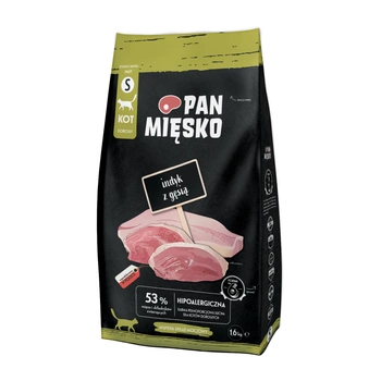 Pan Mięsko - Indyk z gęsią dla dorosłych kotów chrupki S 1,6 kg 