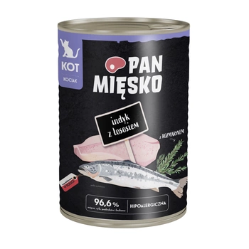 Pan Mięsko - Indyk z łososiem dla kociąt 400 g