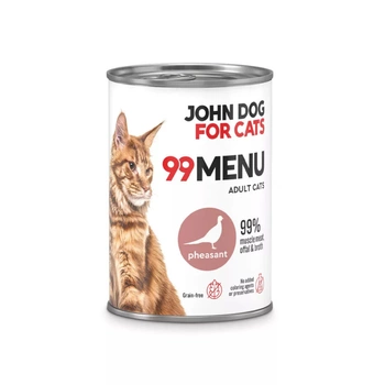 John Dog for Cats - Karma mokra 99 Menu - Bażant dla dorosłych kotów 400 g