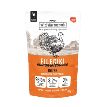 Wiejska Zagroda - Karma Monobiałkowa -  Indyk dla dorosłych kotów 85  g
