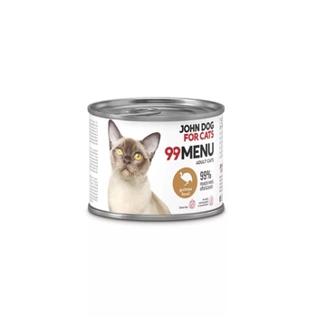 John Dog for Cats - Karma mokra 99 Menu-Perliczka dla dorosłych kotów 200 g