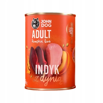 John Dog - Karma mokra - Pumpkin Line Indyk z dynią dla dorosłych psów 400g