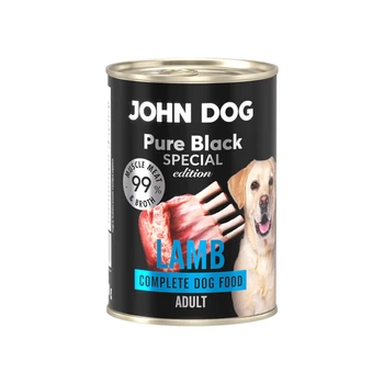 John Dog - Karma mokra - Pure Black Specjal Edition Jagnięcina dla psów 400g