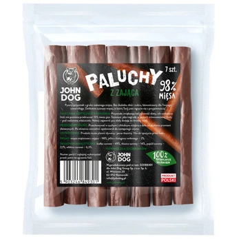 John Dog - Przysmaki dla psów - Paluchy z zająca 7 szt./op.