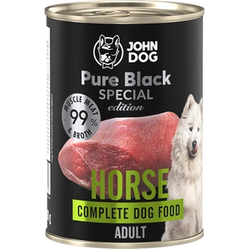 John Dog -Karma mokra- Pure Black Specjal Edition Konina dla psów 400g