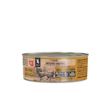 Wiejska Zagroda - Karma mokra pełnoporcjowa -  Indyk z kurczakiem dla kociąt 85 g